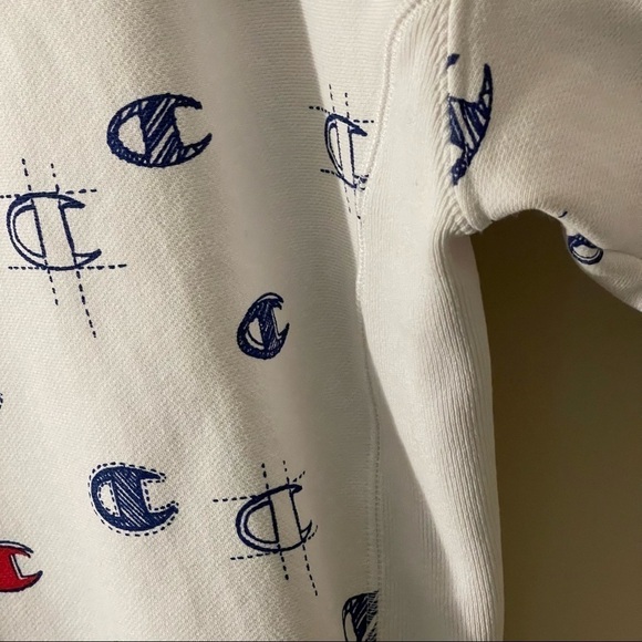 Champion life woman reverse weave pullover all over logo size small - Picture 7 of 9